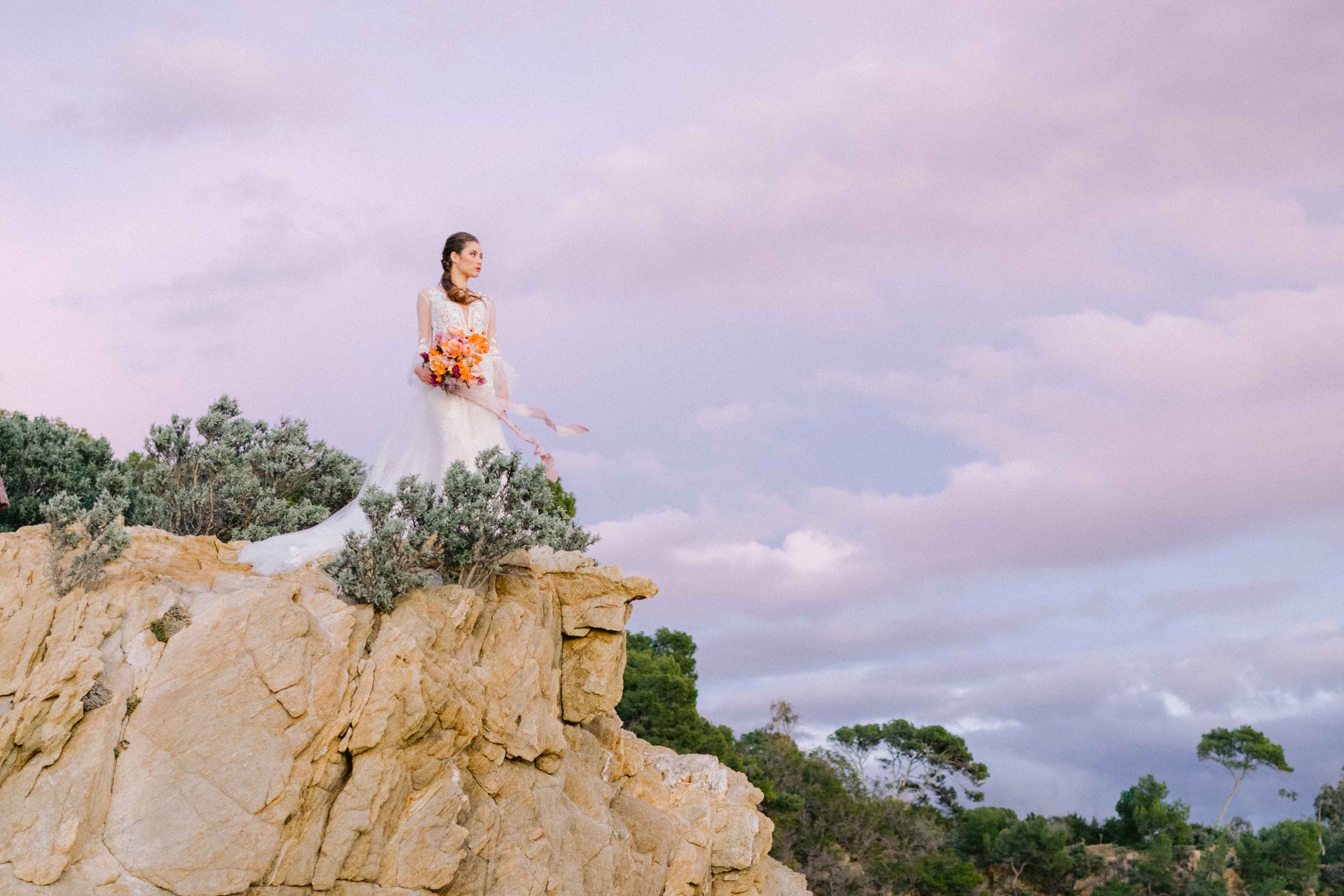 bride at the beach